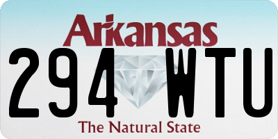 AR license plate 294WTU