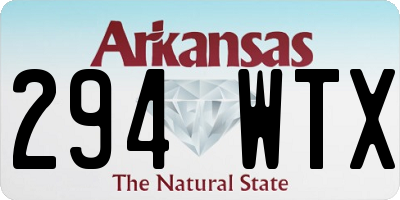 AR license plate 294WTX