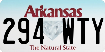 AR license plate 294WTY
