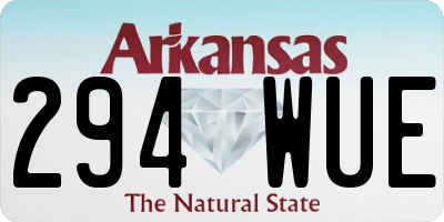 AR license plate 294WUE