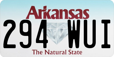 AR license plate 294WUI
