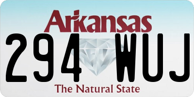 AR license plate 294WUJ