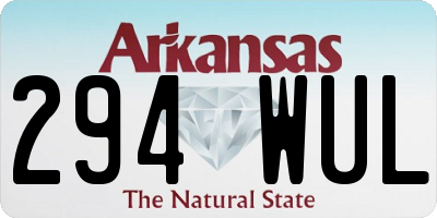 AR license plate 294WUL