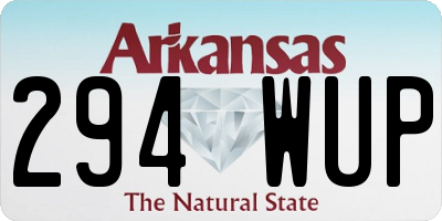 AR license plate 294WUP