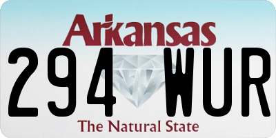 AR license plate 294WUR
