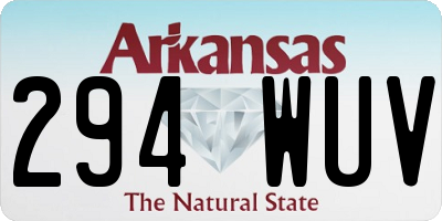 AR license plate 294WUV