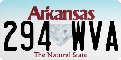 AR license plate 294WVA