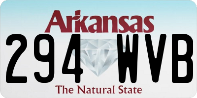 AR license plate 294WVB