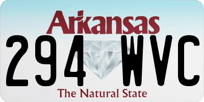 AR license plate 294WVC