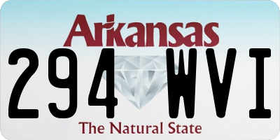 AR license plate 294WVI