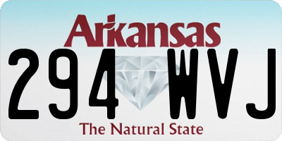 AR license plate 294WVJ