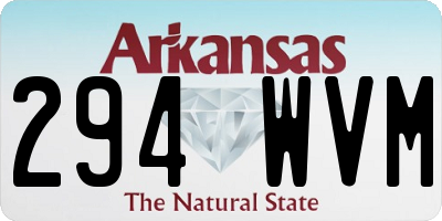 AR license plate 294WVM