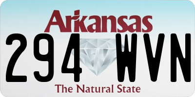 AR license plate 294WVN