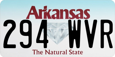 AR license plate 294WVR