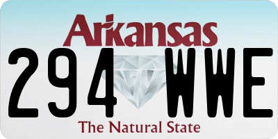 AR license plate 294WWE