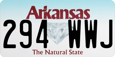 AR license plate 294WWJ