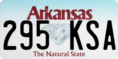 AR license plate 295KSA