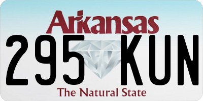 AR license plate 295KUN