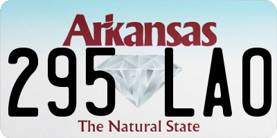 AR license plate 295LAO