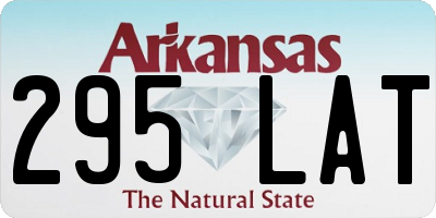 AR license plate 295LAT