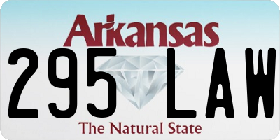 AR license plate 295LAW