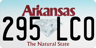 AR license plate 295LCO