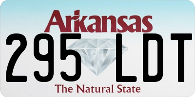 AR license plate 295LDT