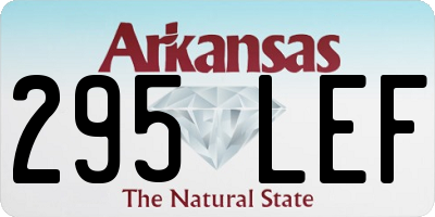 AR license plate 295LEF
