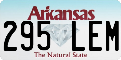 AR license plate 295LEM