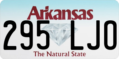 AR license plate 295LJO