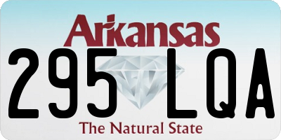 AR license plate 295LQA