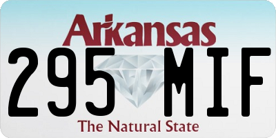 AR license plate 295MIF