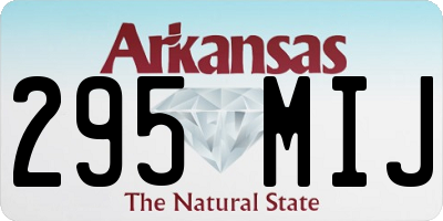 AR license plate 295MIJ