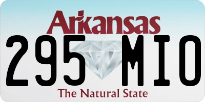 AR license plate 295MIO