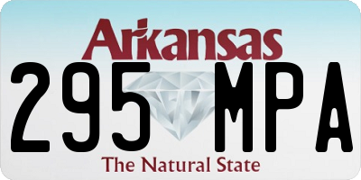 AR license plate 295MPA