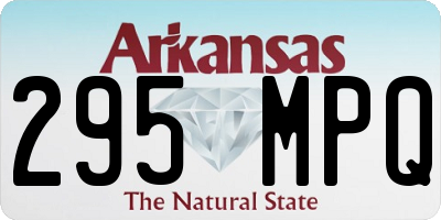 AR license plate 295MPQ