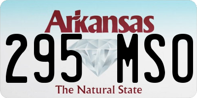 AR license plate 295MSO