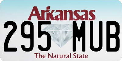 AR license plate 295MUB