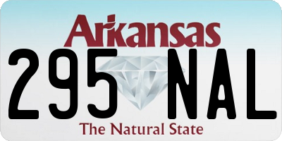AR license plate 295NAL