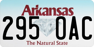 AR license plate 295OAC