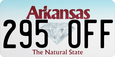 AR license plate 295OFF