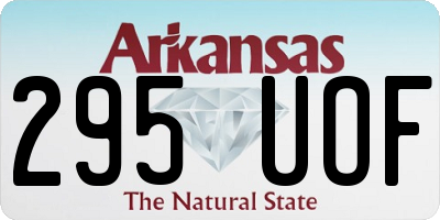 AR license plate 295UOF