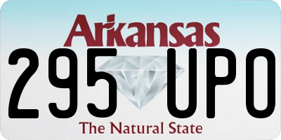 AR license plate 295UPO