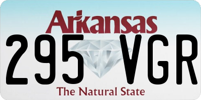 AR license plate 295VGR