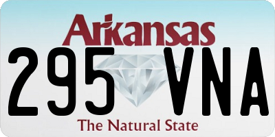 AR license plate 295VNA