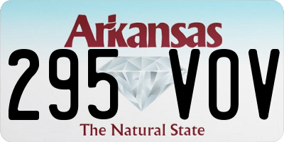 AR license plate 295VOV
