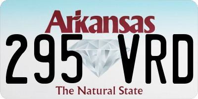 AR license plate 295VRD