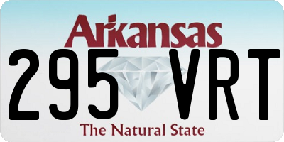 AR license plate 295VRT