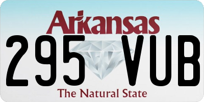 AR license plate 295VUB