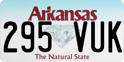 AR license plate 295VUK